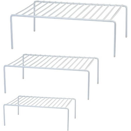 Mainstays 3-Piece Wire Shelves, White (Best Under Cupboard Rangehood)
