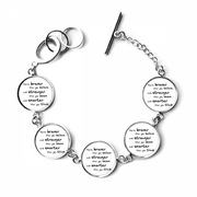 Braver Stronger Smarter Quote Bracelet Chain Charm Bangle Jewelry