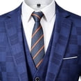 thumbnail image 5 of Beauty-Emily Men's 3-Piece Suit Set – Slim Fit Plaid Blazer, Vest & Pants, Elegant Formal Suit for Business, Wedding & Special Events, 5 of 12