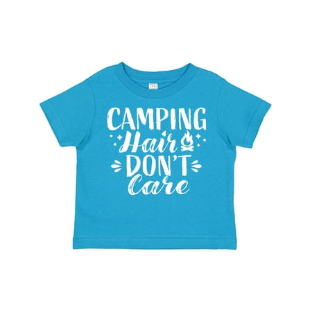 

Inktastic Camping Hair Dont Care with Campfire Gift Toddler Toddler Girl T-Shirt