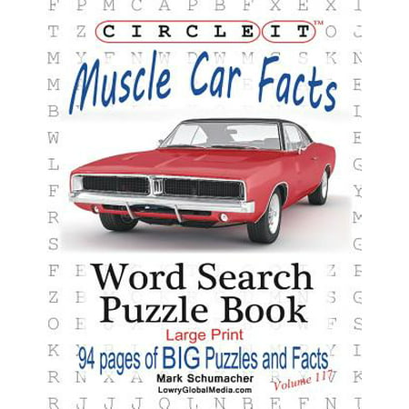 Circle It, Muscle Car Facts, Large Print, Word Search, Puzzle