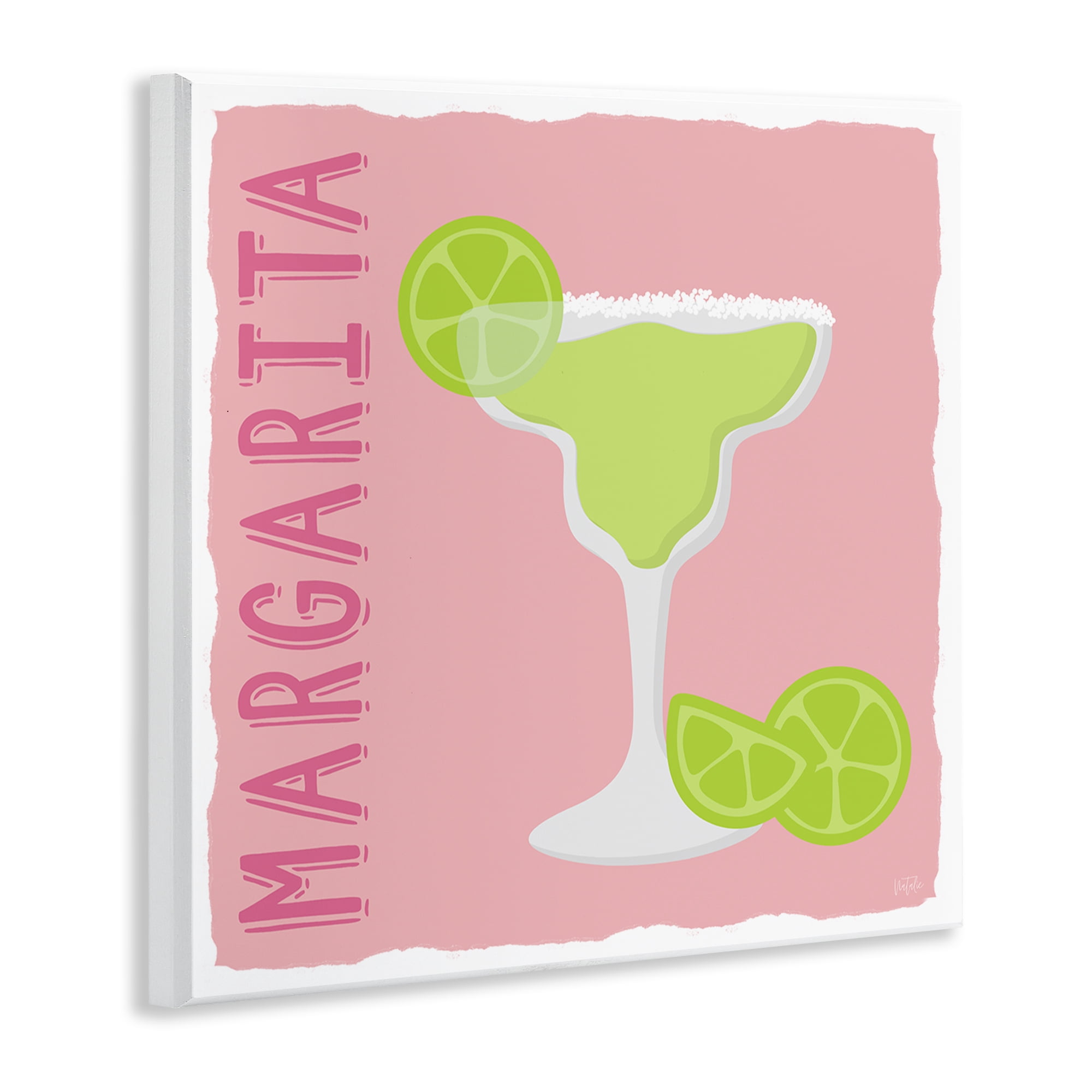 Stupell Industries Margarita Cocktail with Limes Food & Beverage Painting Unframed Art Print Wall Art, 12 x 12