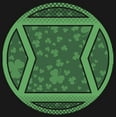 thumbnail image 2 of Girl's Marvel Black Widow St. Patrick's Day Clover Black Widow Logo  Graphic Tee Black X Small, 2 of 4