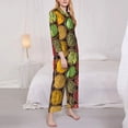 thumbnail image 4 of Bingfone Womens Pajama Sets Spices And Herbs Print,Long Sleeve Loungewear Pajamas Set-Small, 4 of 9