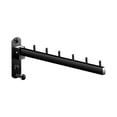 thumbnail image 2 of Folding Wall Mounted Clothes Hanger Rack with Swing Arm, Foldable 180°Rotation, Stainless Steel 304 Folding Clothes Hanger Drying Rack Rod, for Laundry Room Valet Hook (Black), 2 of 7