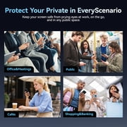 Protescreen 2 Pack Privacy Screen Protector for iPhone 15 ProMax 6.7, True 28° Anti-Spy, 9H Hardness Shatterproof Tempered Glass, Easy to Install, Bubble-Free
