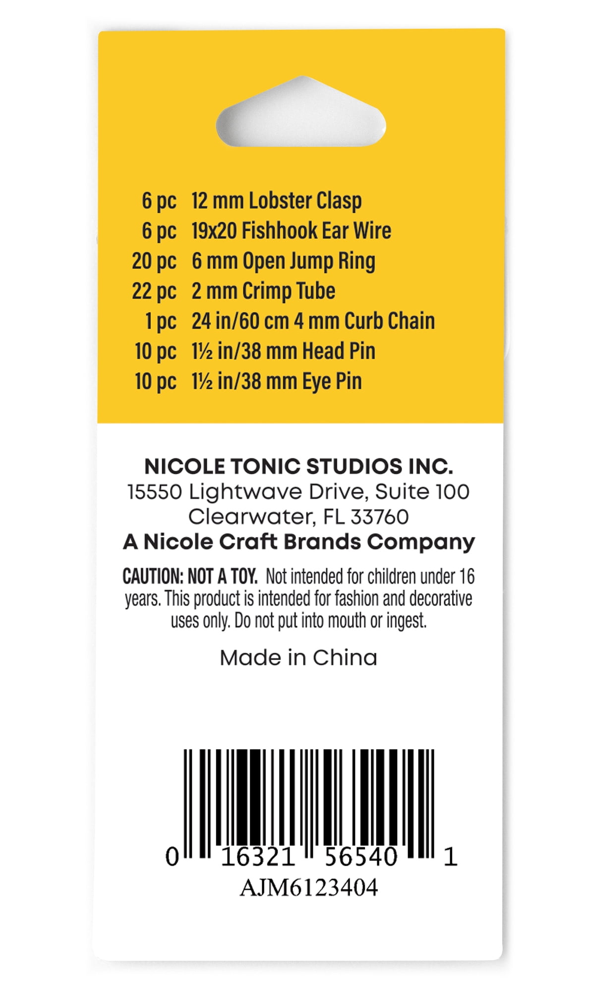 (2 pack) Cousin DIY Metal Jewelry Findings Starter Pack, 75 Piece, Gold Finish