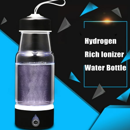 Stainless Steel Hydrogen Generator - 420ML Portable Hydrogen Rich Water Maker Ionizer Generator USB Rechargeable