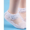 thumbnail image 4 of Dewadbow Toddler Girls Socks Cute Baby Kids Breathable Soft Cotton Lace, 4 of 6