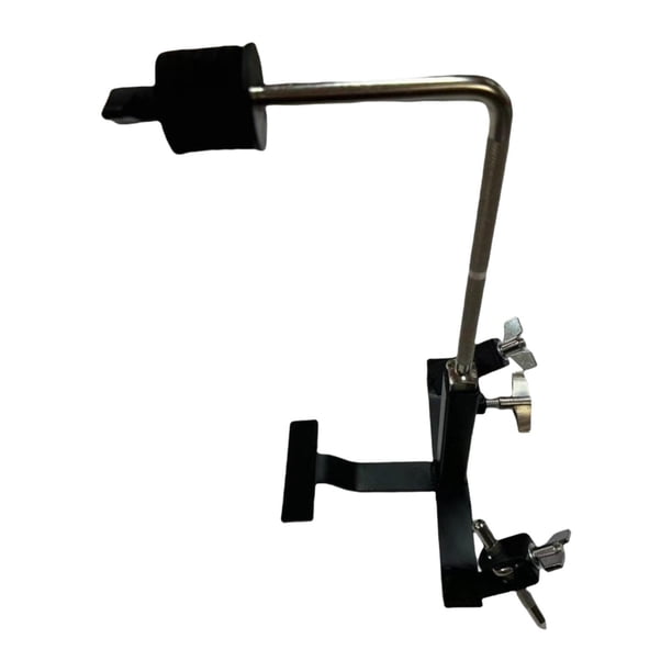 Soporte de pedal de percusión de metal ajustable, abrazadera para cencerro para tambor Varilla de platillo