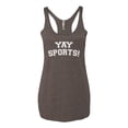 thumbnail image 2 of Wild Bobby YAY SPORTS! Sports Women Tri-Blend Racerback Tank Top, Brown, Small, 2 of 5