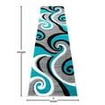thumbnail image 4 of Flash Furniture Athos Rectangular Contemporary White, Black, Grey, Turquoise Area Rug, 2' x 7', 4 of 7