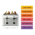 thumbnail image 4 of Kenmore 4-Slice White Stainless Steel Toaster, Dual Controls, Wide Slot, 4 of 8