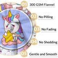 thumbnail image 5 of Unicorn Blanket Gifts, 40"x50" Cute Throw Blanket for Adults Kids, Lightweight, Plush, Soft, Cozy, Warm, Flannel Blankets for Bed Couch, 5 of 6