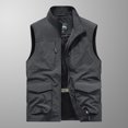thumbnail image 2 of Birdeem Mens Quick-Drying Work Clothes Jacket Solid Color Stand-Up Collar Zipper Waistcoat, 2 of 12