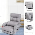 thumbnail image 3 of Prime Garden Floor Chair 6-Position Folding Gaming Chair for Meditation Indoor, Light Gray, 3 of 7