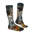 thumbnail image 4 of Lsque Sunflower Field Spotted Dog Printed Crew Socks Men's Women's LightWeight Thin Casual Calf Socks ,Knee High Socks,Cotton Socks, 4 of 9