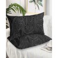 thumbnail image 2 of Black Abstract Pillow Covers Standard Size 2 Pack, Modern Geometric Minimalist Stripes Soft Bed Throw Pillowcases Breathable Cooling Long Lumbar Body Pillow Sham Cover for Bed Sofa 20''x26'', 2 of 7