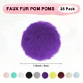 thumbnail image 3 of Uxcell 25-Pack Faux Fur Pom Poms, 1.6 Inch/ 4 cm Soft Fluffy PomPoms Balls Faux Rabbit Fur with Elastic Loop for DIY[Deep Purple], 3 of 7