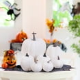 thumbnail image 4 of EASTIN Artificial Assorted Pumpkins Fake Artificial Maple Leaves Halloween 7pcs, 4 of 4