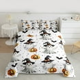 thumbnail image 2 of Manfei Kawaii Ghost Bedding Comforter Set,Halloween Theme Twin Comforter Sets,Pumpkin Lantern Bats Bedding Set For Girls Boys,Super Cozy Room Decor Reversible,2pcs, 2 of 8