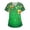 Dark Green #009, variant on St Patricks Day Scrub Tops for Women Shamrock V Neck Nursing Uniform Clover Short Sleeve Green Lucky Scrubs with Pockets Light Green XL