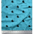 thumbnail image 1 of Soimoi Blue Poly Georgette Fabric Ship & Wheel Nautical Print Sewing Fabric Yard 52 Inch Wide, 1 of 3