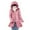 Pink, variant on BXINGOHAI Women's Plus Size Puffer Jacket Long Sleeved Detachable Hood Coats Fall Winter Windproof Outerwear Jackets Hot Pink,XXXXL