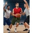 thumbnail image 7 of NY Threads 3 Pack Men's Athletic Shorts Quick Dry Lightweight Workout Running Gym Shorts with Pockets, XX-Large, Black/Dark Grey/Red, 7 of 7