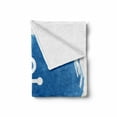thumbnail image 2 of Anchor Soft Flannel Fleece Throw Blanket, Marine Watercolors Effect Deep down Sea Stay Calm and Firm Artwork Print, Cozy Plush for Indoor and Outdoor Use, 50" x 60", Blue White, by Ambesonne, 2 of 6