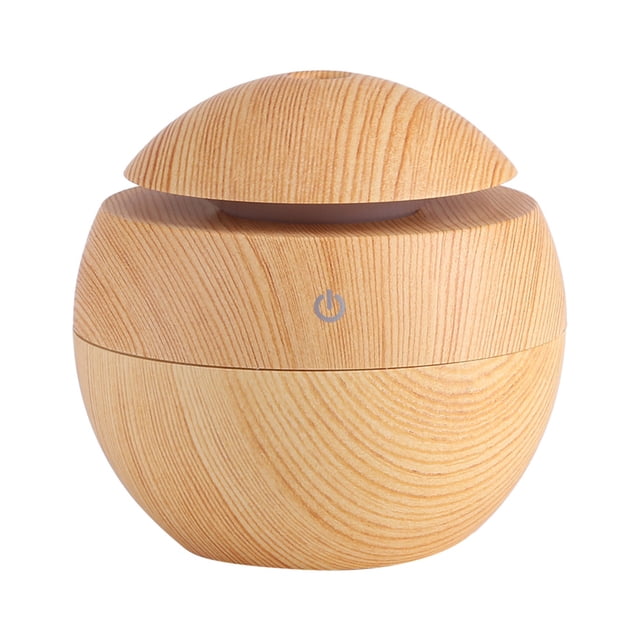 bluebone Purificador De Aire,USB Esencial LED Táctil Aroma Humidificador Ultrasónico Difusor De Aceite Purificador De Aire para Dormitorio Sala De Estar(Color Madera cruda)
