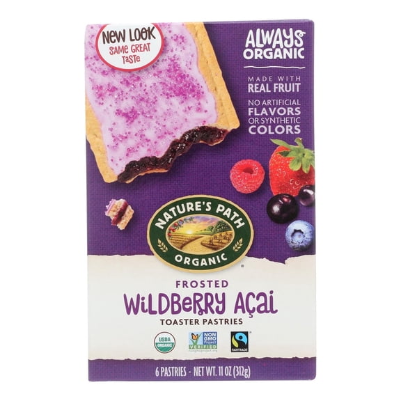 Nature's Path Organic Frosted Toaster Pastries Wildberry 6 Bars Pack of 3