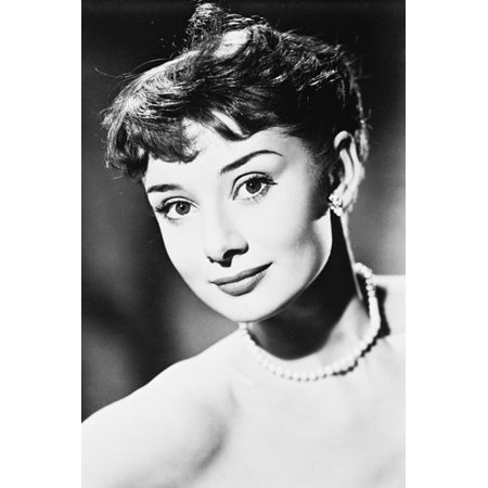 Audrey Hepburn 24x36 Poster Lovely Young Pose With Short Hair