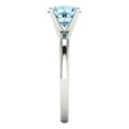 thumbnail image 3 of 1.5 ct Round Cut Simulated Blue Diamond Solitaire Engagement Ring for Women in 18K White Gold, 3 of 5