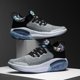 thumbnail image 1 of Zapatillas de deporte con cojín de aire para hombre y mujer, tenis masculinos, ligeros, transpirables, cómodos, de malla, para caminar, color blanco, 1 of 5