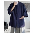 thumbnail image 2 of 2025 New Chinese Style Men's Linen Short Sleeve Shirt, 2 of 5