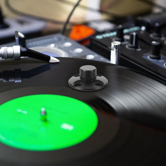 CRILSTYLEO Estabilizador Profesional Para Tocadiscos Vinilo En Aluminio Negro Con Elegante