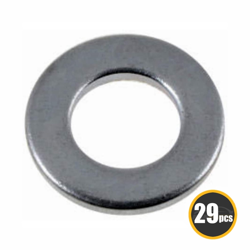 KarParts360 Multi-Purpose Washers | Steel Material | Zinc-Plated Finish | Natural | Flat | M8 Callout Size | 29 Pieces