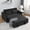 Black, variant on 55" Modern Convertible Sofa Bed - 3 in 1 Convertible Sleeper Couch with 2 Detachable Arm Pockets, Velvet Loveseat Sofa with Pull Out Bed, 2 Pillows and Living Room Adjustable Backrest (Blue)