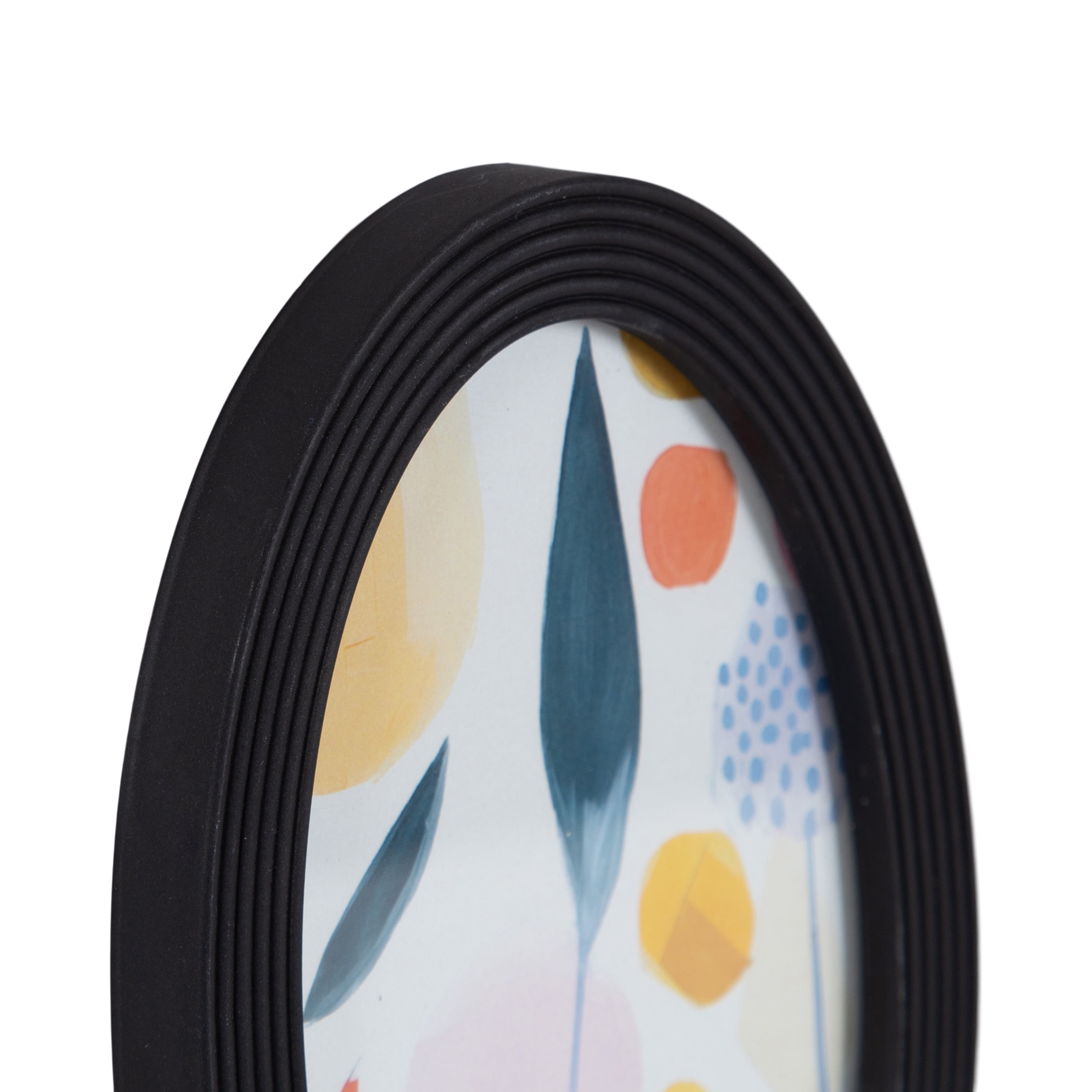 DesignOvation 4x6 Oval Black Decorative Tabletop Picture Frame