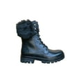 thumbnail image 2 of Eric Michael Gail Lace Up Boot Black Leather Fur Lined Winter Combat Boots (Black, 6), 2 of 4