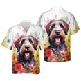 thumbnail image 3 of Welcome Spring Summer Wirehaired Pointing Griffon Portrait Flower Blue Sky Hawaiian Shirt Breathable Summer Unisex Merch Dog Lover - 12001, 3 of 6
