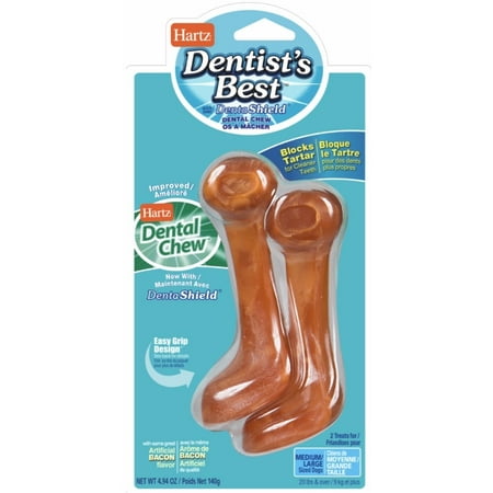 (4 Pack) Hartz Dentist's Best Dental Chews, 2.0 (Best Dental Chews For Dogs 2019)