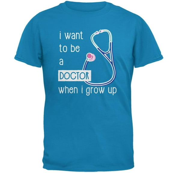 When I Grow Up Doctor Mens T Shirt Sapphire 3X-LG