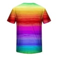 thumbnail image 4 of Penkiiy Mens Womens Rainbow Graphic T-Shirts Unisex 3D Printed Short Sleeve Shirts Tops 5XL Orange, 4 of 5