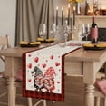 thumbnail image 6 of Valentine's Day Cotton Linen Table Runner for Dining Kitchen, Love Gnomes Bow Red and Black Plaid Beige Wedding Outdoor Party Tablerunners, Dresser Scarf Coffee Tablecloth Runners 13x48 Inches, 6 of 8