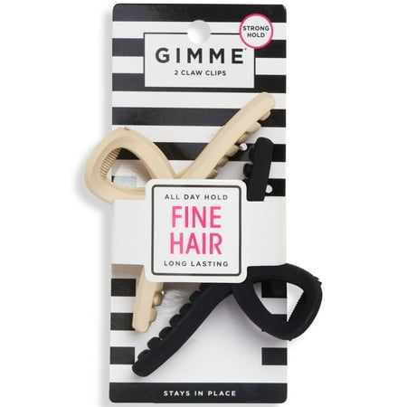 Gimme Loop Claw Clip, Black Blonde, 2 Ct