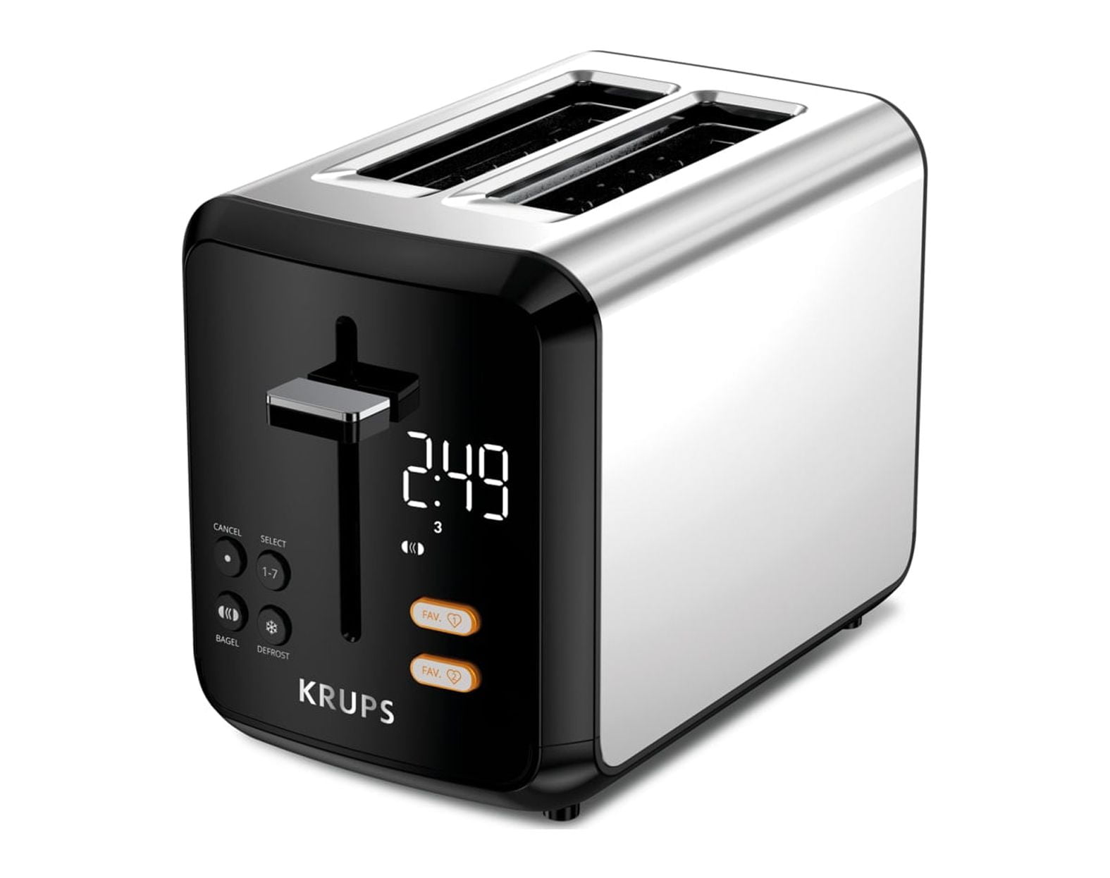 KRUPS Krups Express Toaster KH411D50 Stainless Steel Toaster with Wide  Slots, Includes Dust Lid & Crumb Tray, Defrost, Reheat, 7 Browning Levels,  2 Slice, Stainless Steel 