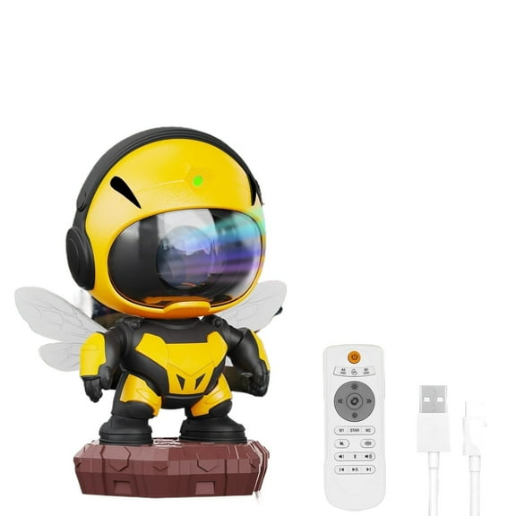 Bee Astronaut Galaxy Projector Night Light, with Remote Control & Timer, Projects Starry Sky and Nebula for Bedroom & Home Decor Ambiance Christmas idea