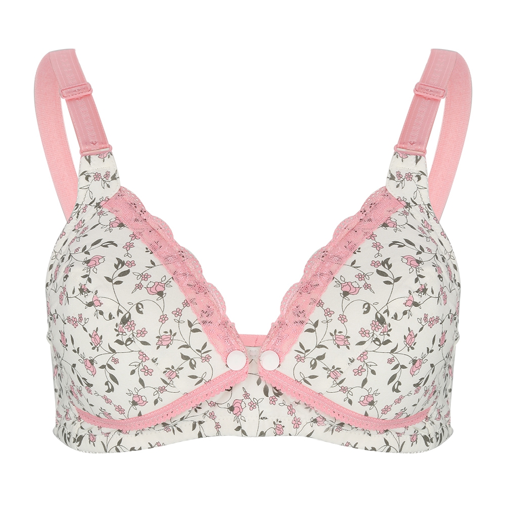 LYUMO Preopening Cotton Breast Feeding Maternity Nursing Bra Sleep